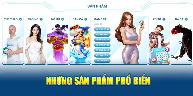 Giao diện game casino và thể thao trên link iBet chính thức