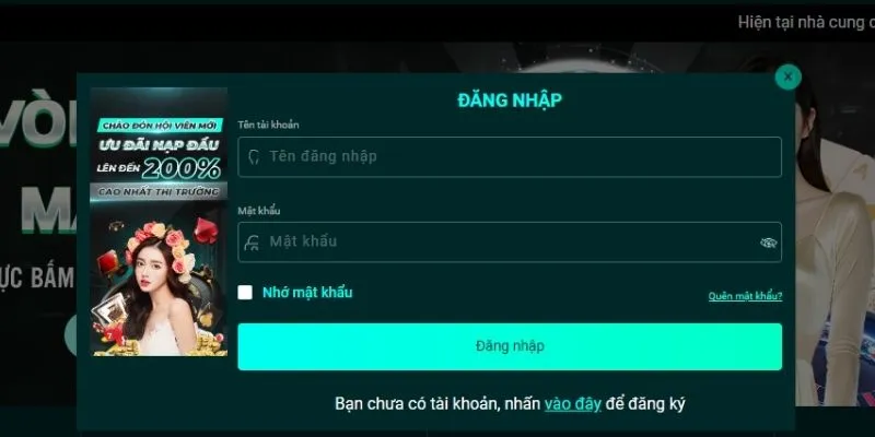 Giao diện trang chủ iBet trên trình duyệt web với nút đăng nhập nổi bật
